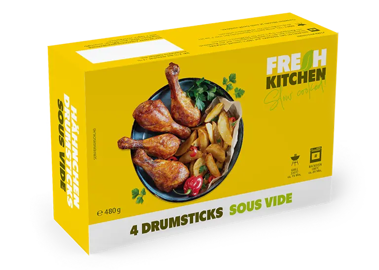 Kartonage Hähnchen-Drumsticks Sous Vide von Fresh Kitchen