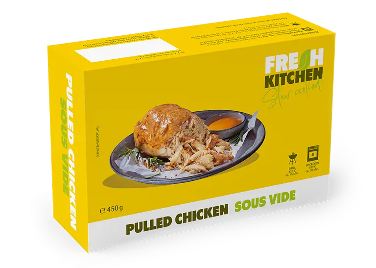 Kartonage Pulled Chicken Sous Vide von Fresh Kitchen